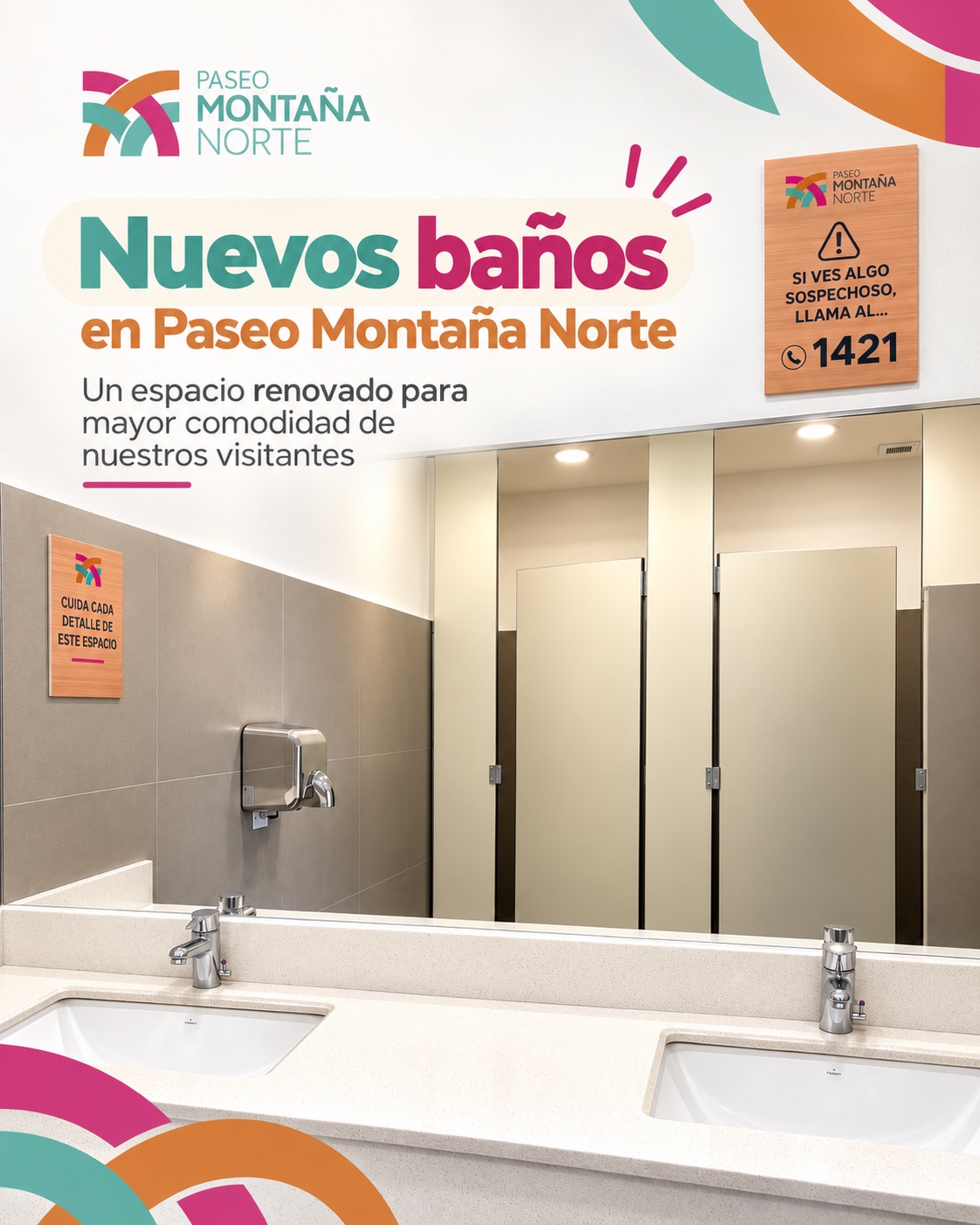 Nuevos baños en Paseo Montaña Norte